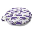thumbnail image 1 of Vegetable Round Floor Cushion with Handle, Eggplants Illustration Harvest Organic Food Aubergine Print, Decorative Pillow for Living Room & Dorms, 18" Round, Blue Violet and Olive Green, by Ambesonne, 1 of 4