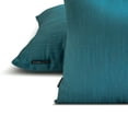 thumbnail image 3 of Teal Blue Decorative Lumbar Pillow Cover 12"x18" | Pack of 2 Modern Art Silk Oblong Cushion Cover | Solid & Two Tone Silk Pillowcases for Bed, Couch & Sofa, Modern Home Décor - Teal Blue Luxury, 3 of 9
