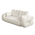thumbnail image 2 of ROOMARK Human Dog Bed, Lazy Sofa Couch, 78.7" Multi-Functional Foldable Sofa Bed, 3-in-1 Teddy Fabric Foam-Filled Sleeper Sofa Bed for Living Room,Guest Bed,Playroom, 2 of 9