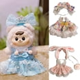 thumbnail image 2 of Mini ropa de felpa para muñecas, traje para muñecas de algodón de 20cm, para labubu, vestido bao-ao Lolita, falda, 2 of 5