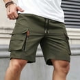 thumbnail image 4 of Dagugfen Cargo Shorts for Men 8" Inseam Loose Fitted Elastic Waist Drawstring Summer Outdoor Climbing Shorts with Multi Pockets, 4 of 7
