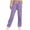 Purple, variant on Lenpel Women's Wide Leg Sweatpants Elastic High Waisted Drawstring Workout Lounge Pants Casual Baggy Joggers with Pockets(Purple,X-Large)