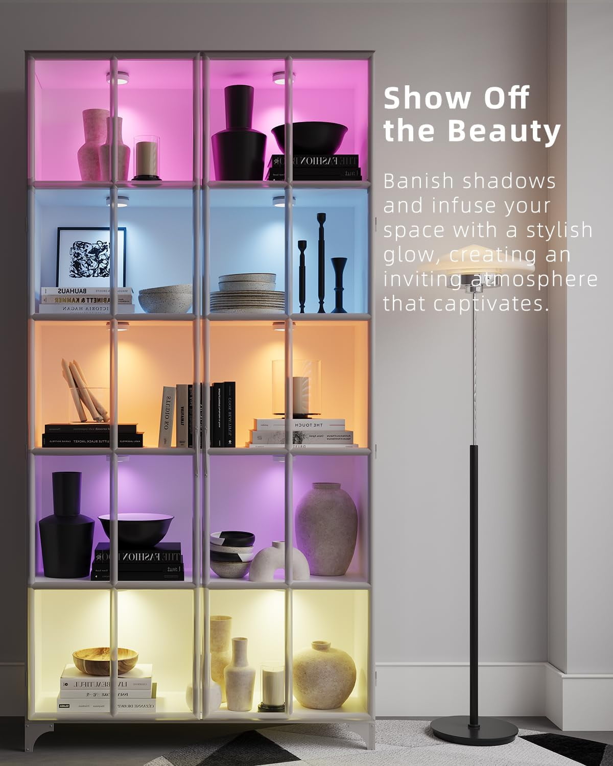Rechargeable Puck Lights with Remote Control, 2400mAh Battery Operated Tap Light LED Stick On Lights for Closet Magnetic Night Light USB Display Shelf Lights Kitchen Under Cabinet Lighting Wireless