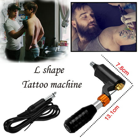 L Shape Tattoo Motor Hybrid Tattoo Pen Rotary Tattoo Machine Permanent (Best Rosary Tattoos On Arms)