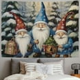 thumbnail image 2 of Pratyus Gnomes Snowy Forest Christmas Tree Tapestry Wall Hanging for Bedroom Living Room Dorm Decoration Short Plush 40x30inch, 2 of 6