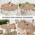 thumbnail image 7 of Pioneer Flower Floral Print Pattern Round Fitted Tablecloth with Elastic Edge,Dining Table Cover Waterproof,Outdoor Round Tablecloth for Camping,Dining,Indoor and Outdoor, 7 of 7