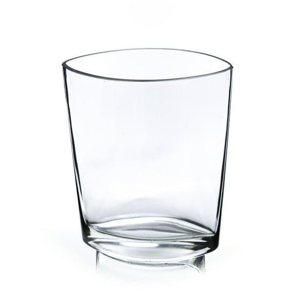 WGV Clear Oval Eye Glass Vase - 3" Wide x 6" Height, Good quality, Heavy Weighted Base - 1 Pc