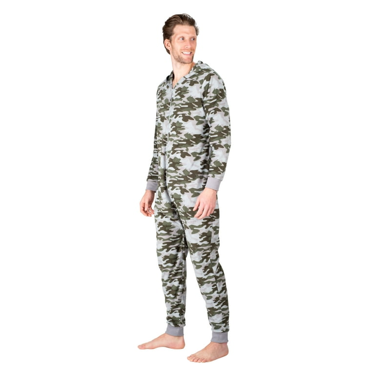 SLEEPHERO Adult Onesie Men Cozy Holiday Pajamas Fleece Zip Cuffed