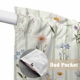 thumbnail image 4 of Spring Floral Swag Valances for Windows, Kitchen Window Curtains Over Sink, Summer Botanical Sage Green Striped Window Treatment Curtains for Living Room/Bedroom Curtains 2 Panel Sets 36"x45", 4 of 8