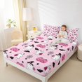 thumbnail image 3 of Manfei Cartoon Cute Ghost Queen Sheets,Skull With Roses Halloween Queen Sheet Sets,4pcs,1 Flat Sheet,1 Fitted Sheet and 2 Pillowcases, 3 of 6