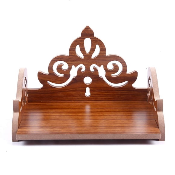 Pooja Mandir, Wall Mounted Wooden Temple, Size L-28 cm W -26 cm and H-28 cm Assemble Required.
