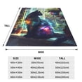 thumbnail image 3 of Vsdgher Cosmic Cat In Window Ultra-Soft Micro flannel Blanket Throw Blankets for Couch Sofa, Bed (4 sizes)-50"x40", 3 of 7