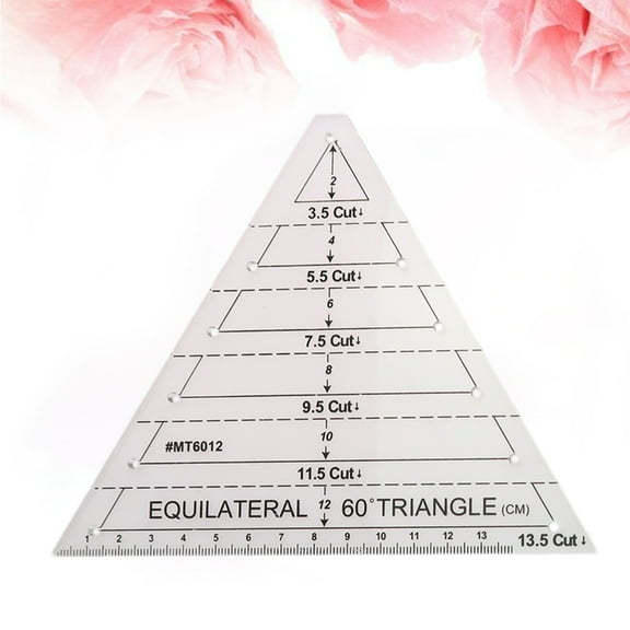 FOMIYES Sewing Rulers Tool 1Pack Transparent Triangle Acrylic For Quilting