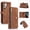 Brown, variant on MonsDirect Case Compatible with Samsung S21 S22 S23 FE S24 Ultra Plus Note 20, 2024 2023 2022 2021 2020 Case PU Leather Full Body Wallet Case with Zipper, Shoulder Strap Case