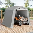 thumbnail image 6 of Homall 8X8 ft Storage Tent Outdoor Portable Shelter Shed for Motorcycle, Waterproof and UV Resistant, Anti-Snow Carport with Rolled up Zipper Doors and Vents,Gray, 6 of 9