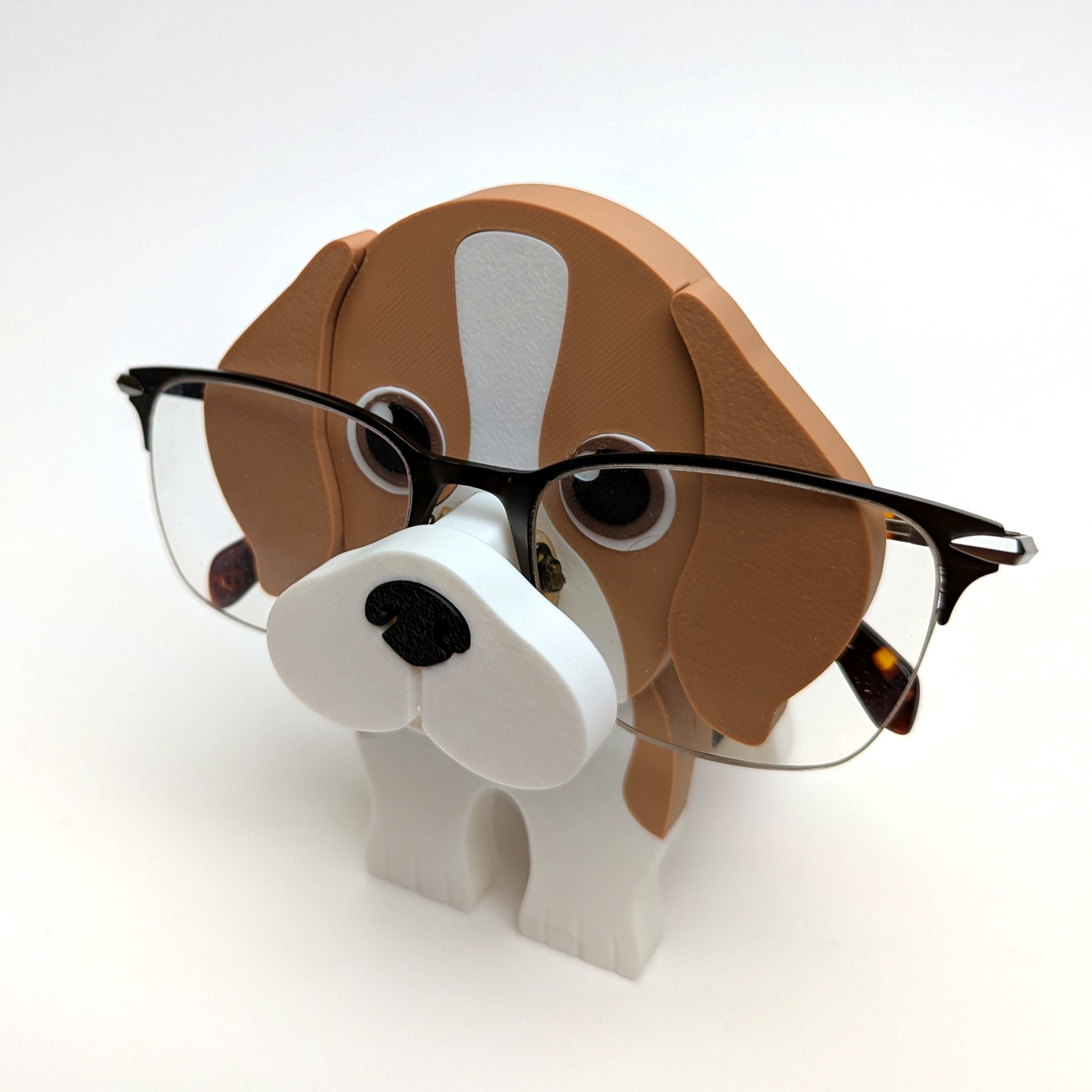 Beagle Eyeglasses Holder Stand - Handcrafted Dog Glasses Display - Desk Organizer Gift for Dog Lovers - Eco-Friendly PLA