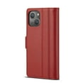 thumbnail image 3 of SaniMore for iPhone 14 6.1" 2022 Case, PU Leather Magnetic Flip Folio Shell with Card Holders RFID Blocking Kickstand Shockproof TPU Magnetic Closure Business CoverFor iPhone 14, Red, 3 of 9