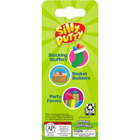 Crayola Silly Putty, 3 Ct, Easter Basket Essentials for Kids, Sensory Toy, Travel Friendly Activity, Easter Gift, Ages 4 & Up