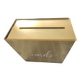 thumbnail image 3 of Caja grande de acrílico para tarjetas, caja de regalo con sobre grande para hacer tú mismo, dinero de boda de acrílico Dorado, 3 of 9