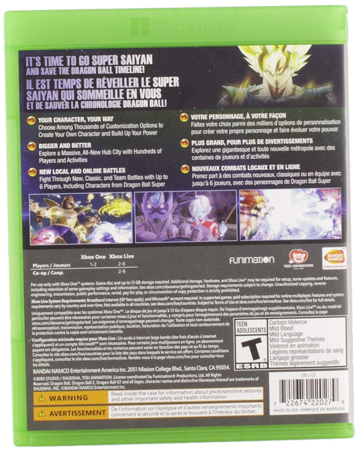 Dragon Ball Xenoverse Xenoverse Standard Edition Bandai Namco Xbox