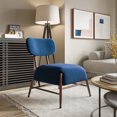 thumbnail image 7 of BELLEZE Mid Century Modern Velvet Accent Chair, Elegant Vintage Style Armless Seating, Contemporary Design For Living Room, Bedroom, Office - Quinton (Navy Blue), 7 of 7