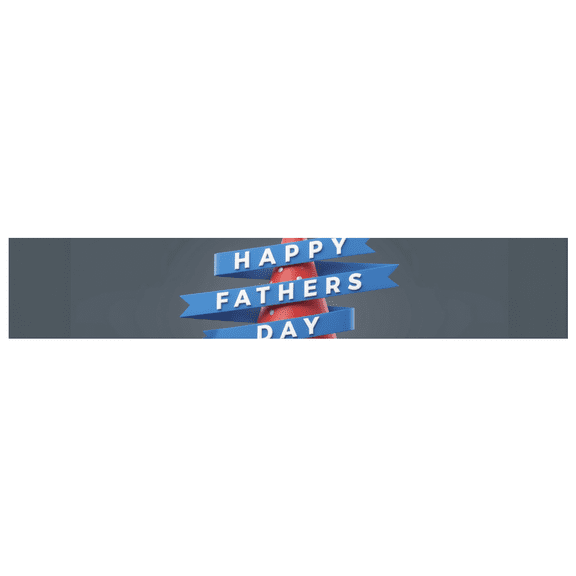 Blue Ribbon Design Happy Father's Day Banner Decorative Festive Display for Father's Day Celebration Family Gathering