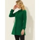 thumbnail image 3 of Abrigo Largo De Invierno Con Cuello Peter Pan Para Mujer Verde Solido L, 3 of 5