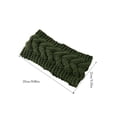 thumbnail image 1 of Bandeau d'Hiver pour Femmes, Élastique, Protège-Tête, Bandeau d'Hiver Chaud, Cache-Oreilles Épais pour Dames, Style Simple, Accessoires pour Cheveux pour Femmes, Vert Foncé, 1 of 6