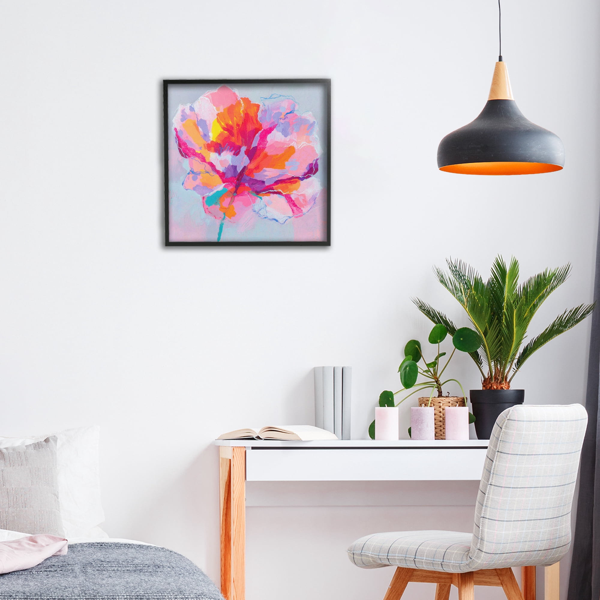Stupell Industries The Open Petal Expression Black Framed Giclee Art, design by Chromatic Storm Studio