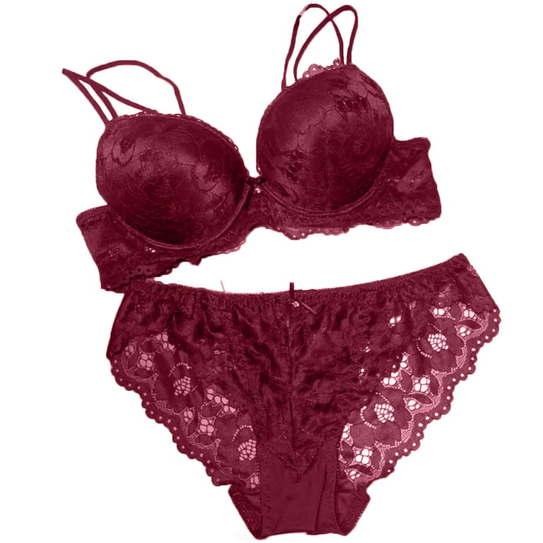 Buy Barshini Lace Bralette Sexy Lingerie Underwear Seamless Strap Padded  Bras for Women Sexy Women Lace Bralette Padded Push Up Lingerie Seamless  Wireless Bras (Free Size 28-34inches) Maroon Online In India At