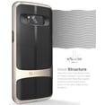 thumbnail image 6 of Vena [vAllure] Wave Texture Bumper Frame CornerGuard Shockproof Strong Grip Slim Hybrid Cover Case for Samsung Galaxy S8 Plus - Gold/Black, 6 of 7