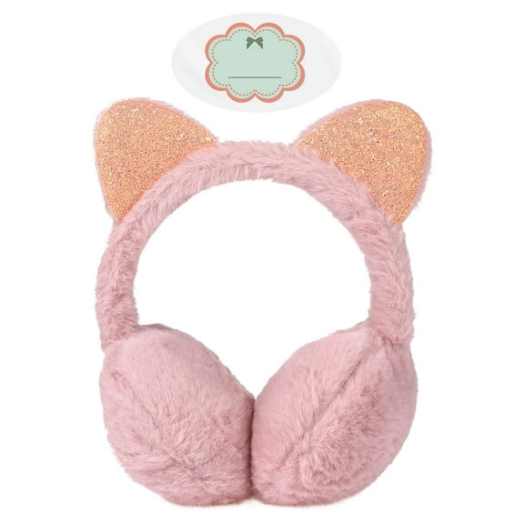 LEORX Girls Earmuff Adjustable Plush Warm 1Pack for Outdoor Activities in Winter