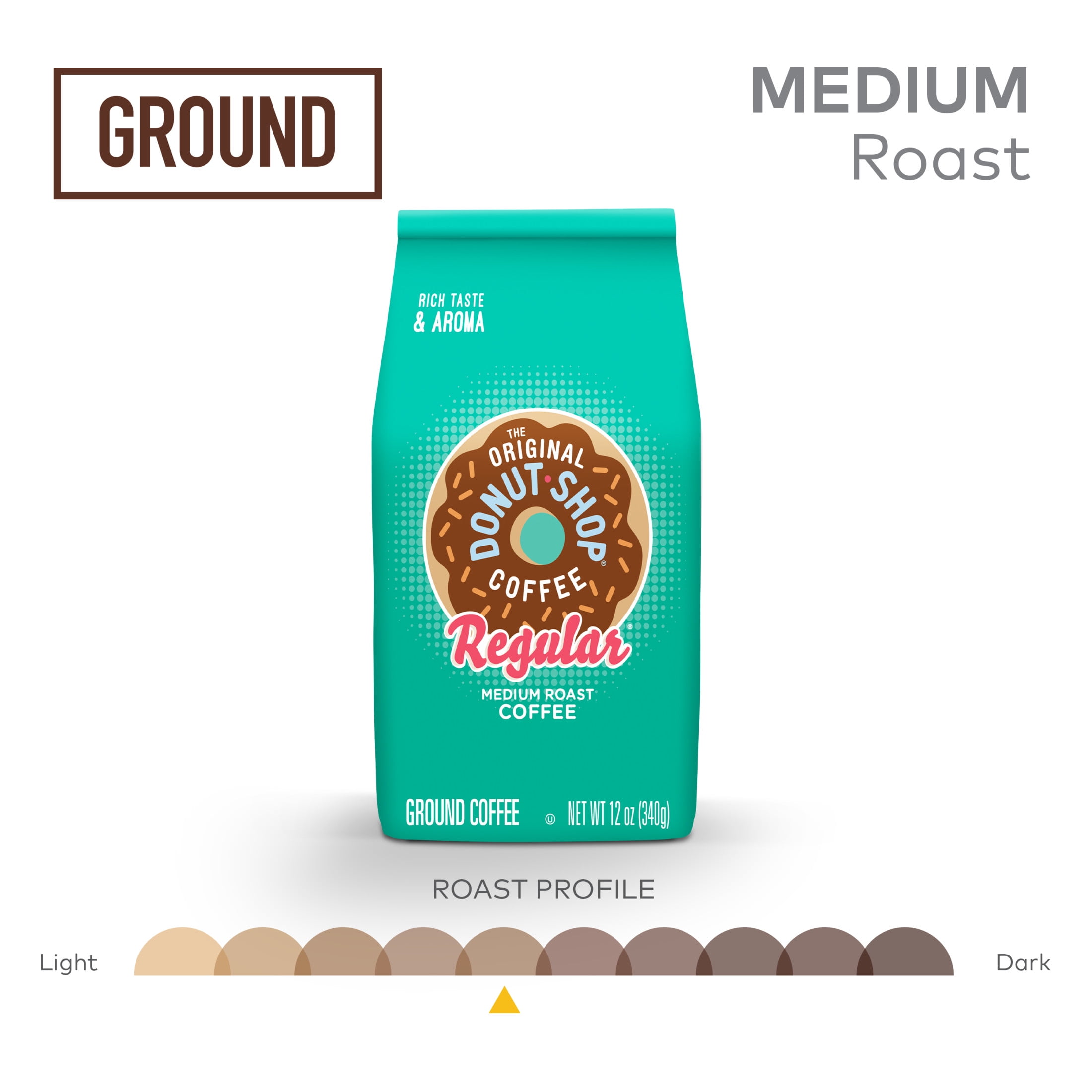 The Original Donut Shop, Regular Medium Roast Ground Coffee, Bagged 12 oz