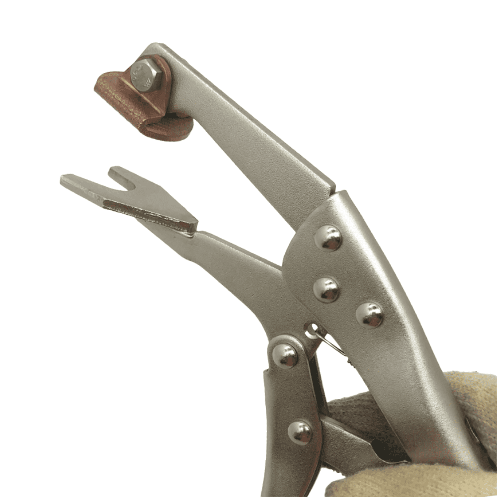 Plug Weld Pliers, Locking Welding Pliers with Copper Pads, Up to 2.7" Opening | Sheet Metal Clamp for Plug Welds, Auto Body & Metal Fabrication