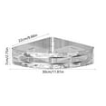 thumbnail image 3 of Daiosportswear Clear Plastic Corner Storage Shelf for Bathroom & Kitchen, Adjustable Layers, Wall Mounted, 9x2.8x8.7in, Space Saving, Multi-functional Organizer Rack, 3 of 7