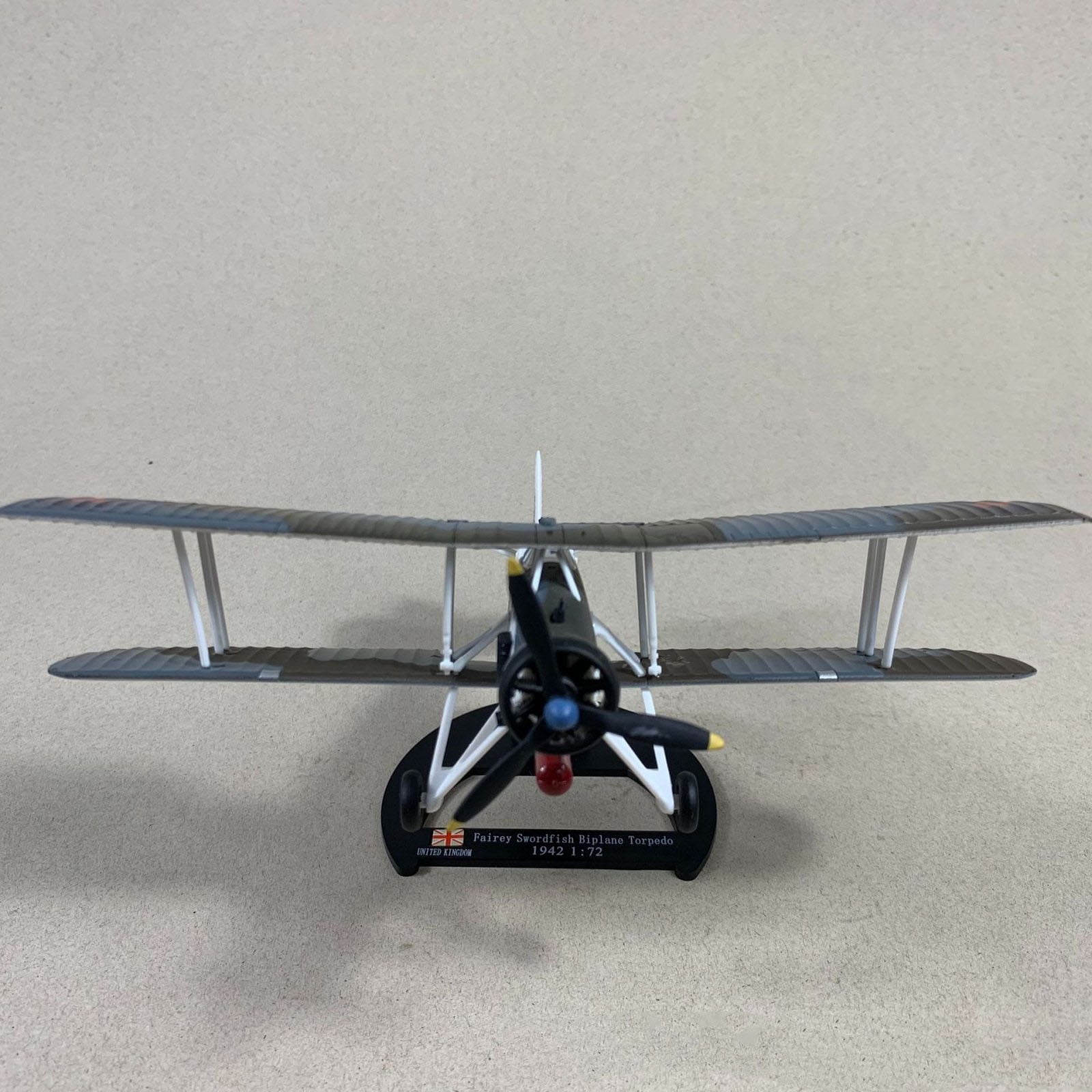 WWII Fairey Swordfish Diecast Alloy Model Airplane for Office Desk, Detailed Restoration, Aviation History Collectible