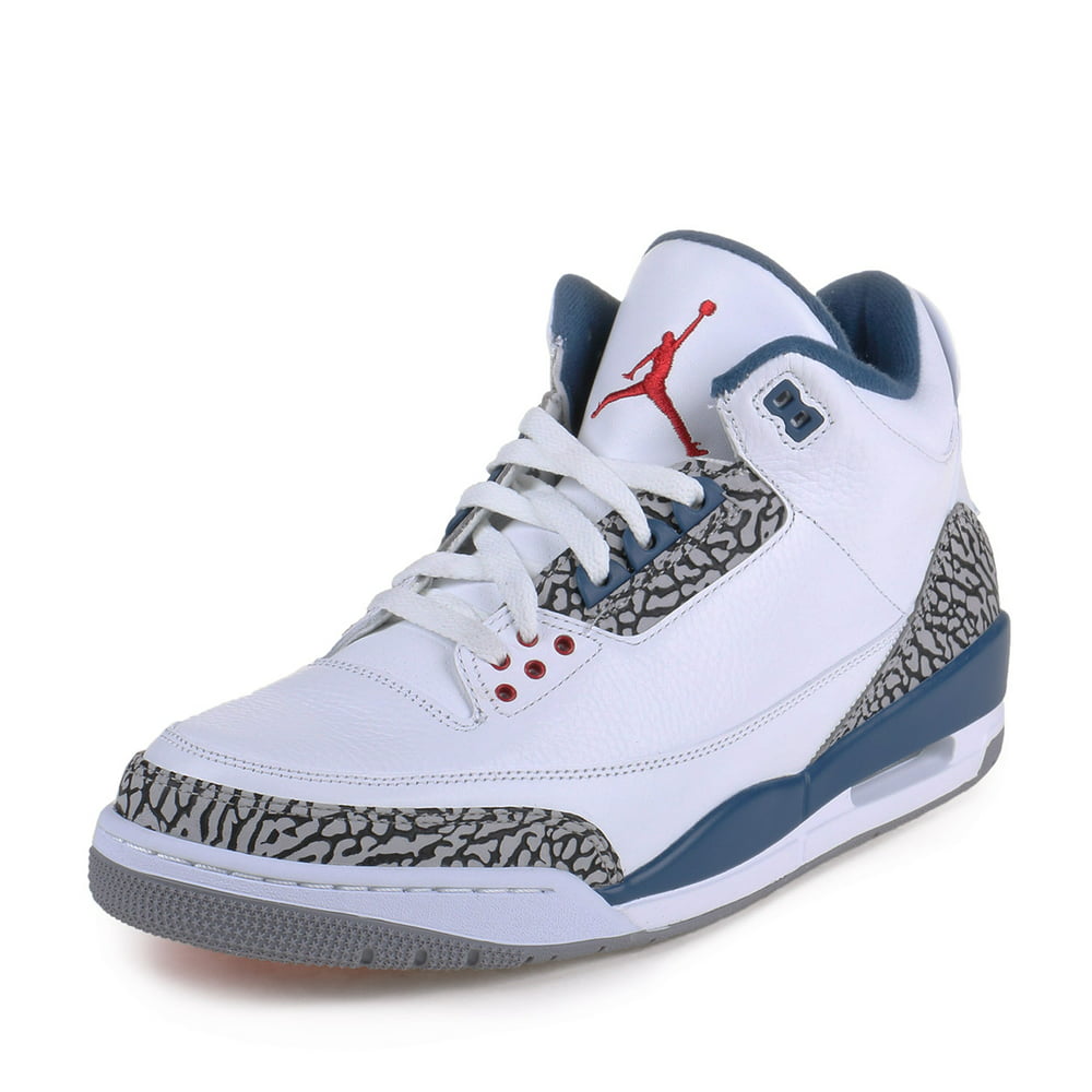Air Jordan - Nike Mens Air Jordan 3 Retro "True Blue" White/True Blue