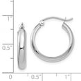 thumbnail image 4 of 14K White Gold Earring Hoop Women'S 20 mm 4 Earrings, 4 of 4