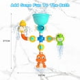 thumbnail image 2 of Juego de juguetes de baño de dinosaurio para bebés, lindo juguete de bañera de animales para niños pequeños con tubos de ventosa, juguete de ducha de cascada interactivo para niños y niñas, 2 of 5