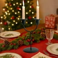 thumbnail image 4 of kladzum Christmas Candle Holder, U-Shape Candle Holders 5.3"x4" Iron Candlestick Holders, Exquisite Candlesticks with 2 Heads for Holiday Party Dinner Table Decoration, 4 of 8