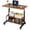 Rust, variant on edx Height Adjustable Desk Small Standing Desk Home Office Desks for Small Spaces Mobile Rolling Computer Desk on Wheels, Portable Desks Study Table for Bedrooms office,Rust
