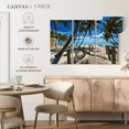 thumbnail image 4 of Elephant Stock Footbridge At The Beach Wall Art - Horizontal Multi Panel Canvas - Living Room Wall Decor - Beach Multi Panel - Blue And Beige Decor - 23" x 14", 4 of 4