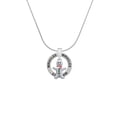 thumbnail image 2 of Delight Jewelry Silvertone Gingerbread Man with Red Scarf Miracles Ring Charm Necklace, 18", 2 of 4