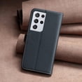 thumbnail image 5 of Premium High Quality Wallet Case For Samsung S21 Ultra, Strong Magnetic Clasp Case with [RFID Blocking] Card Holder Kickstand Magnetic,Leather Flip Case for Samsung Galaxy S21 Ultra, Black, 5 of 8