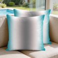 thumbnail image 2 of 16x16 Pillow Covers Set of 2, Turquoise Grey Square Throw Pillow Covers for Couch/Sofa/Living Room, Gray Farmhouse Modern Rustic Decorative Soft Pillowcases for Couch Throw Pillows with Hidden Zipper, 2 of 9