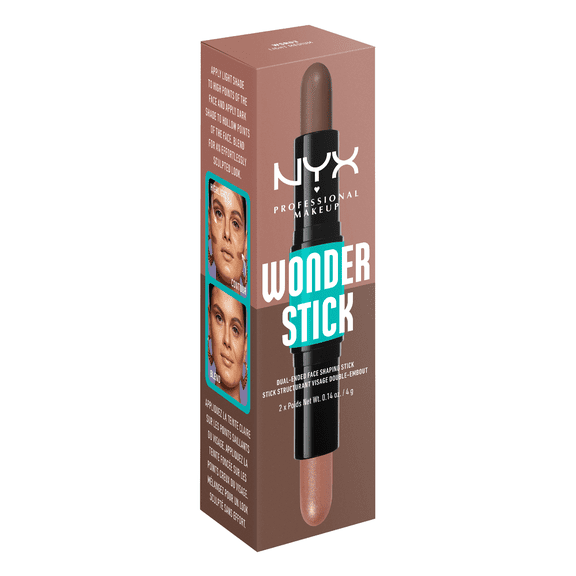 NYX Professional Makeup Wonder Stick, Cream Highlight & Contour Stick, Medium