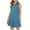 Dark Blue-11, variant on STETMN Women's Sleeveless Shirt Dress Ruffle Hem Cotton Tunic Tank Dress Button Up Swing Mini Dresses