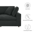 thumbnail image 3 of Modular Sofa Couch, Black, Fabric, Living Kitchen Cafe Bistro Hospitality Restaurant, Modern Contemporary HB34762, 3 of 5