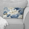 thumbnail image 2 of Designart "Blue And White Victorian Florals I" Floral Printed Throw Pillow, 2 of 5