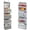 4grid Grey, variant on Senya 1 Pack Over Door Organizer with 5 Large Pockets 10 Mesh Side Pockets, 44 lbs Weight Capacity Hanging Storage Organizer 5 Layer